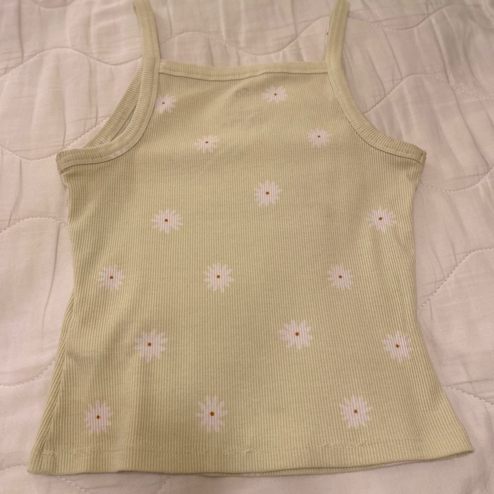 Floral Ribbed Tank Top - Picture 2 of 3